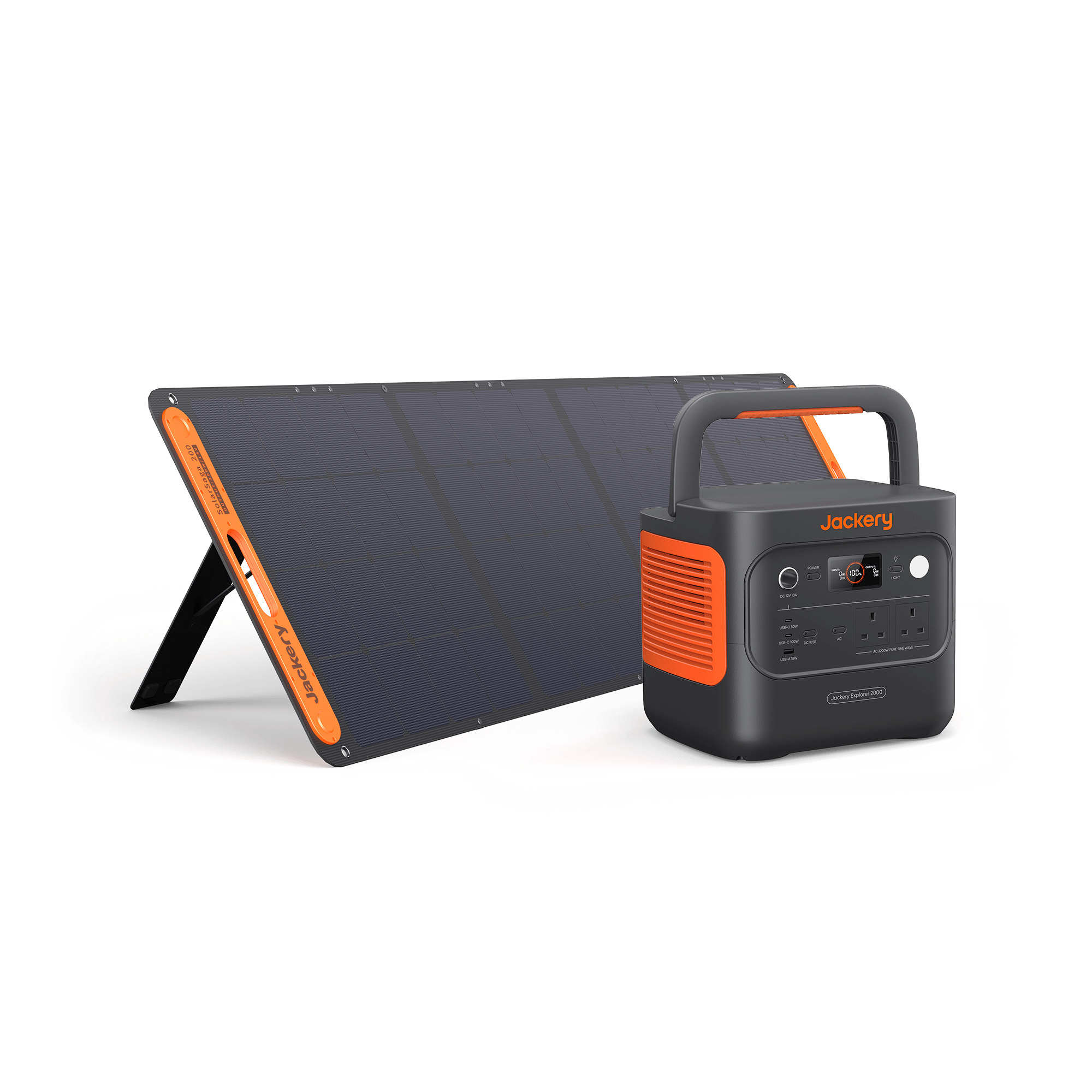 Jackery Explorer 2000 v2 + 200W 電源與太陽能板套裝實物圖