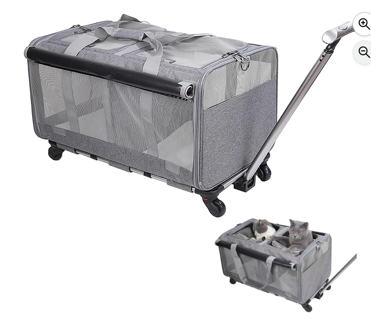 Rolling Pet Carrier 2 Cats