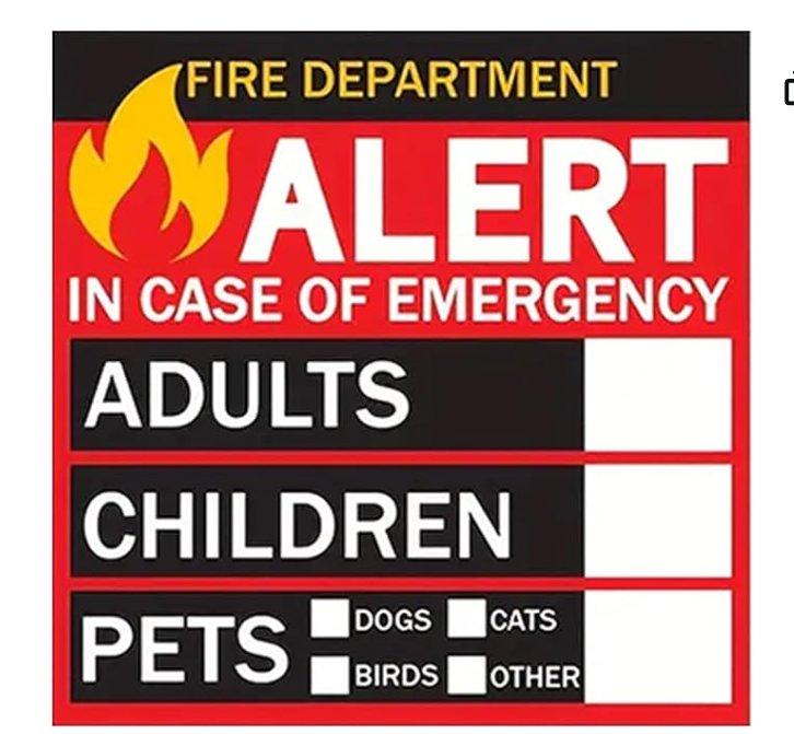 Fire Dept Alert Sticker